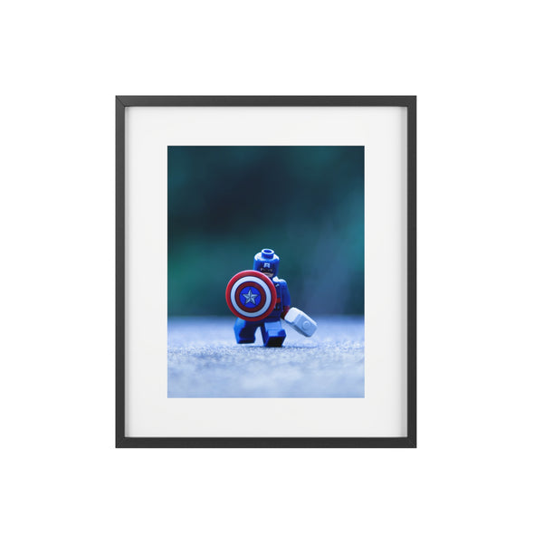 Hammer & Shield - Framed Matte Print