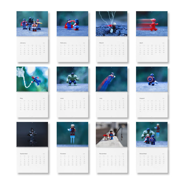 2025 Superheroes Wall Calendar